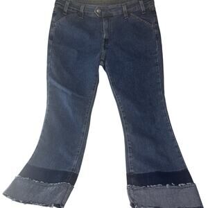 Levis 515 Capri Jeans Women's 12 M Blue Stretch Denim Cotton Blend Casual